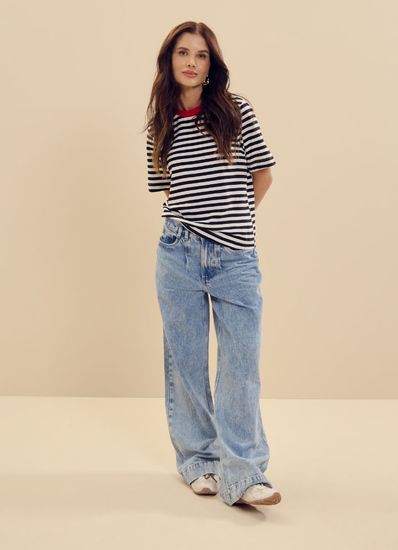 Blusa feminina com listras collab Essendi e Brandili- G