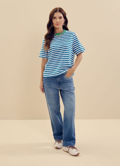 Blusa feminina com listras collab Essendi e Brandili - G