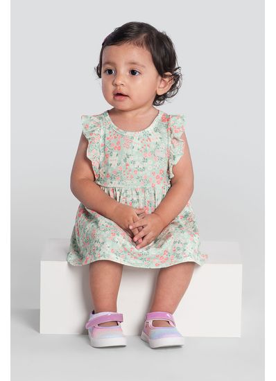 Vestido bebê menina de florzinhas Brandili Baby - G