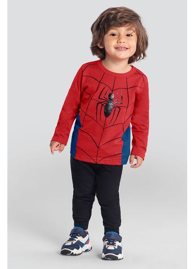 Camiseta infantil menino do Homem-Aranha em gel Brandili - 1