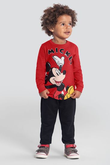 Camiseta infantil menino do Mickey Mouse em gel Brandili - 1
