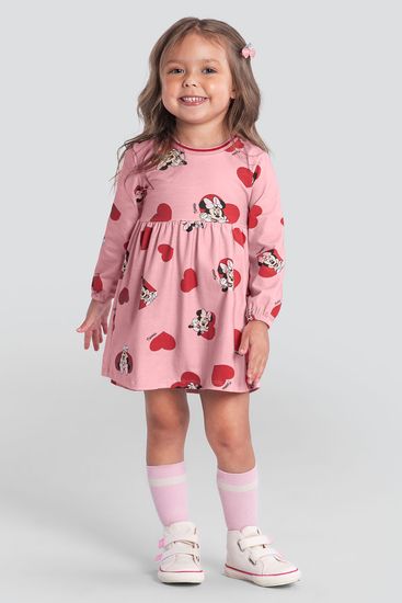 Vestido infantil menina Minnie Mouse Brandili - 1