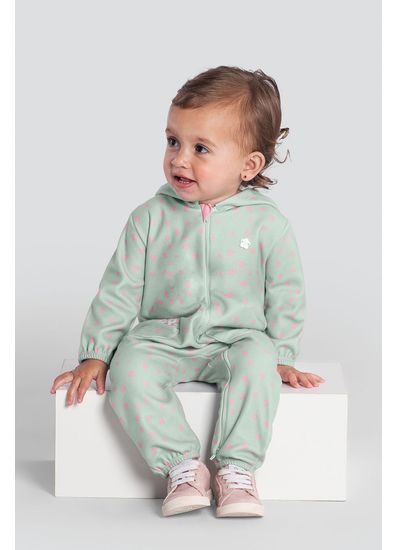 Macacão bebê menina de gatinho Brandili Baby - G