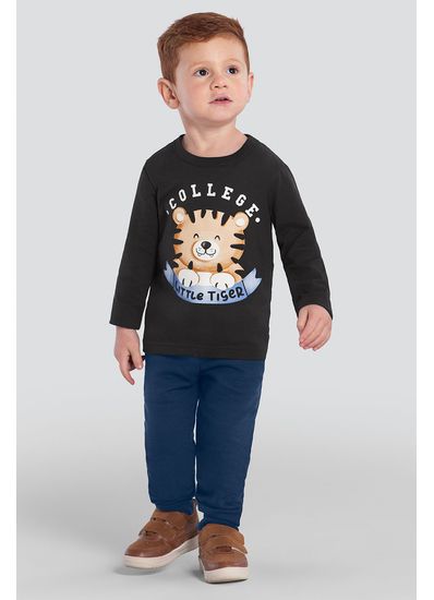 Camiseta infantil menino de tigre Brandili - 1