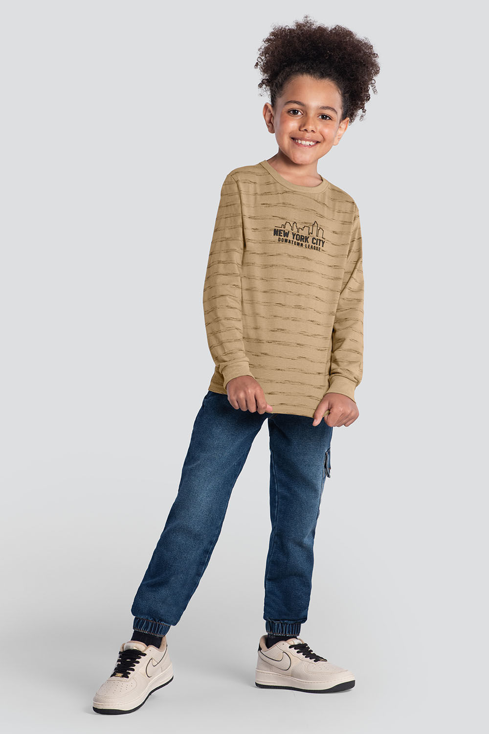 Camiseta infantil menino em malha Brandili