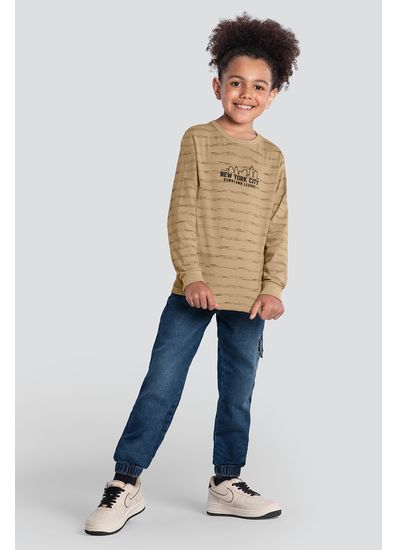 Camiseta infantil menino em malha Brandili - 12