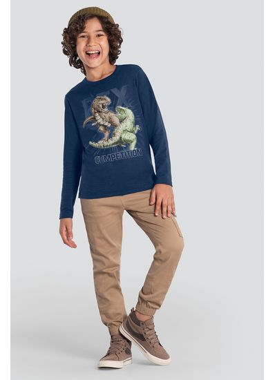 Camiseta infantil menino de dinossauro Brandili - 10