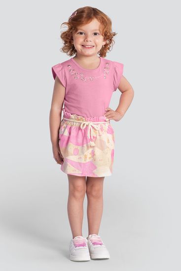 Conjunto infantil menina floral Brandili - 1