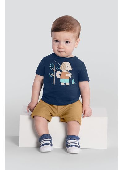 Conjunto bebê menino com cachorrinho Brandili Baby - G