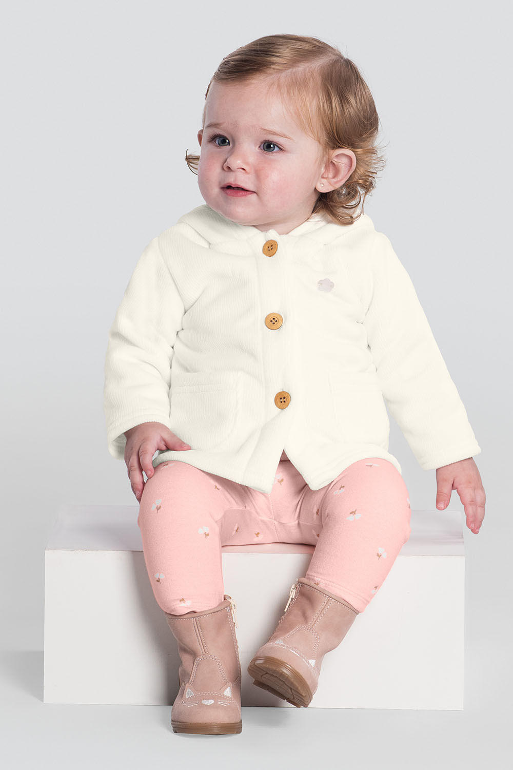 Conjunto infantil menina floral delicado Mundi