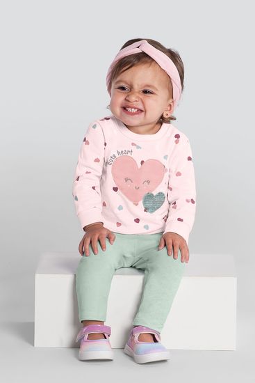 Conjunto bebê menina de corações Brandili Baby - 3