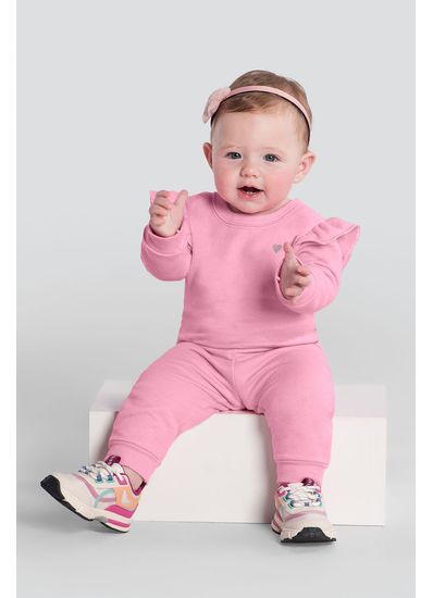 Conjunto bebê menina de coração Brandili Baby - G