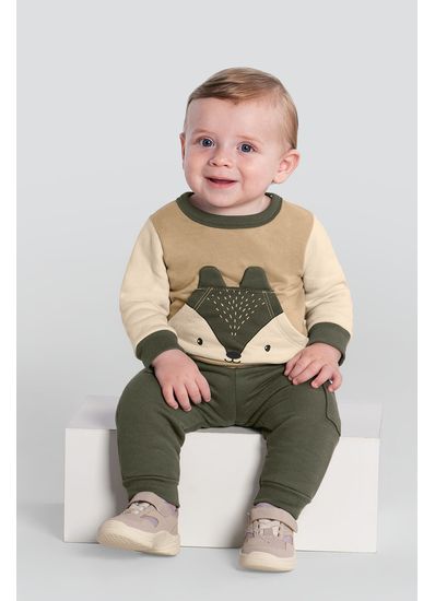 Conjunto bebê menino de ursinho Brandili Baby - G