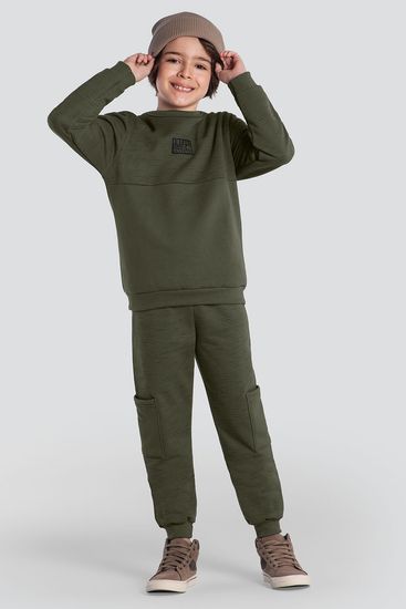 Conjunto infantil menino em moletom Brandili - 10