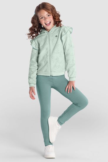 Conjunto infantil menina floral em puff Brandili - 10