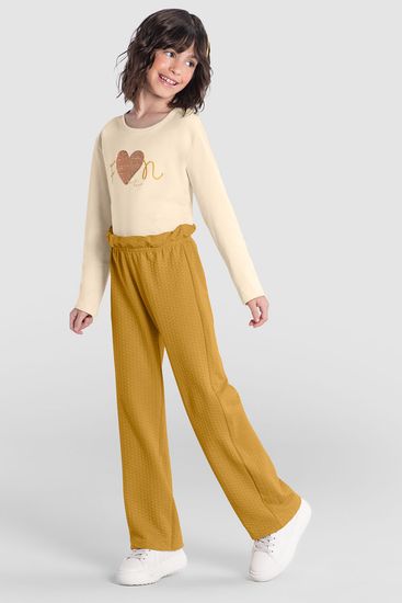 Conjunto infantil menina de coração brilhante Brandili - 10