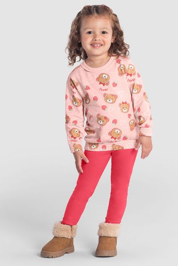 Conjunto infantil menina de ursinho Brandili - 1