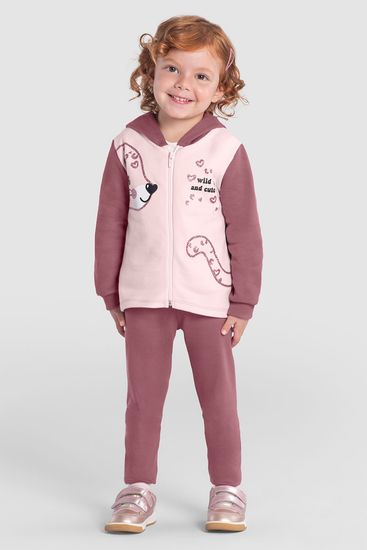 Conjunto infantil menina de bichinhos com glitter Brandili - 1