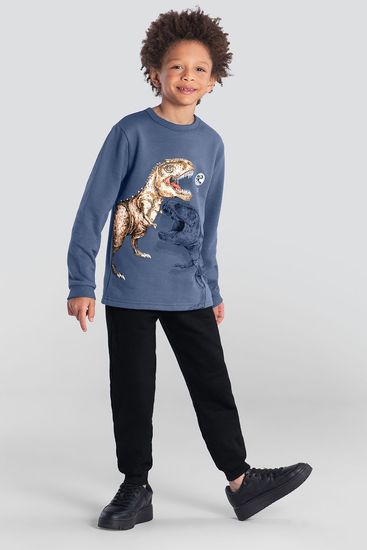 Conjunto infantil menino descolado de dinossauro Brandili - 10