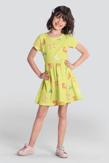 Vestido infantil menina colorido borboletas brandili -12