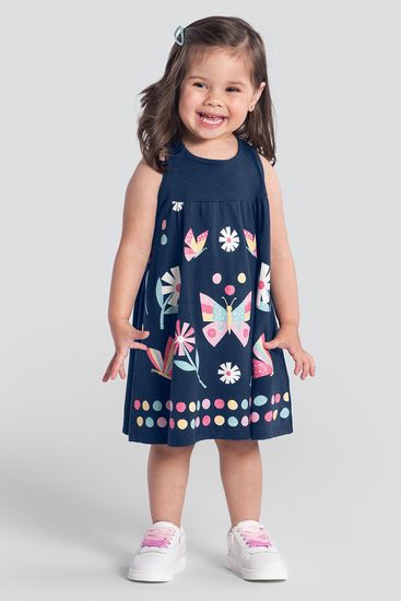 Vestido infantil menina de florzinha com glitter brandili -10