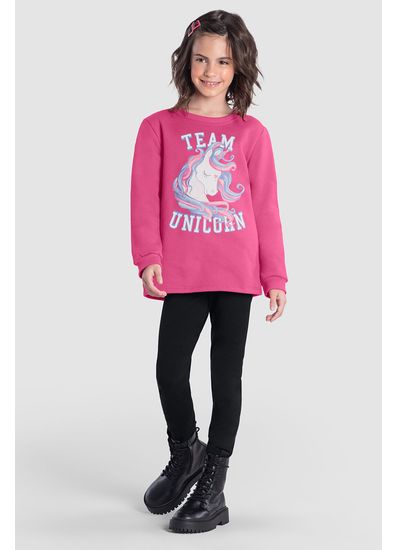Conjunto infantil menina de unicórnio com glitter Brandili