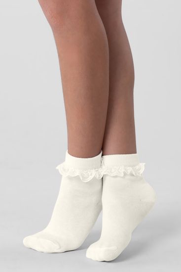 Meia infantil menina com babado Mundi - G