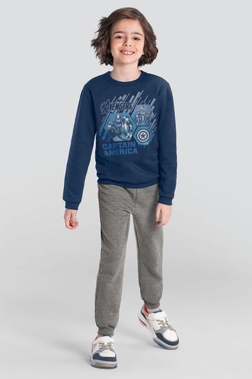Conjunto infantil menino dos Vingadores metalizado Brandili - 10