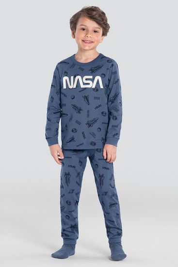 Pijama infantil menino da NASA brilha no escuro Brandili - 14