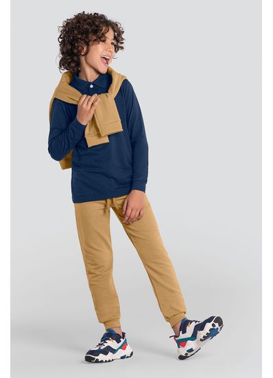 Camisa polo infantil menino em malha Brandili Básicos - 1