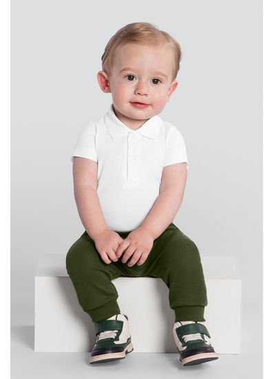 Body polo bebê menino em malha Brandili Baby - G