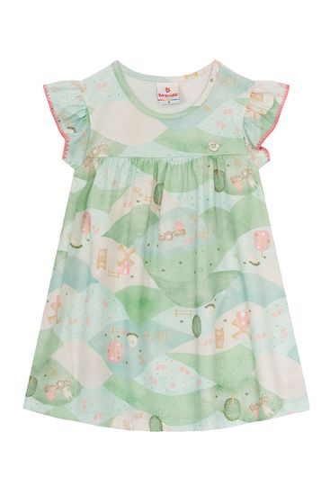 Vestido infantil menina em malha Brandili - 1
