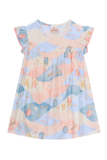 Vestido infantil menina em malha Brandili - 3