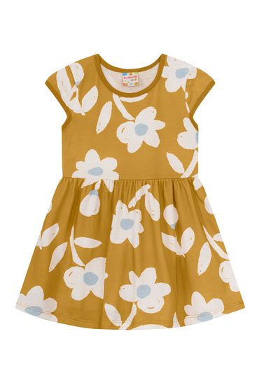 Vestido infantil menina de florzinha Brandili  - 1