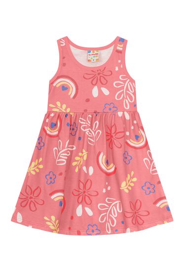 Vestido infantil menina florido Brandili - 8