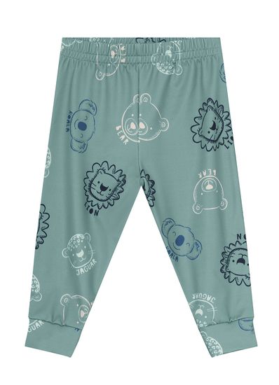 Calça jogger bebê unissex de bichinhos térmica Brandili Baby - G