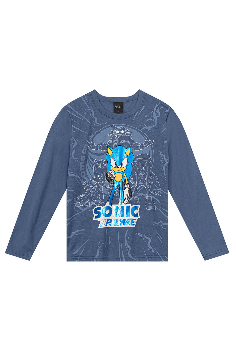 Camiseta infantil menino Sonic Brandili