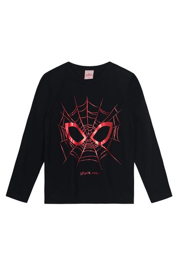 Camiseta infantil menino Homem-Aranha em fóil Brandili - 10