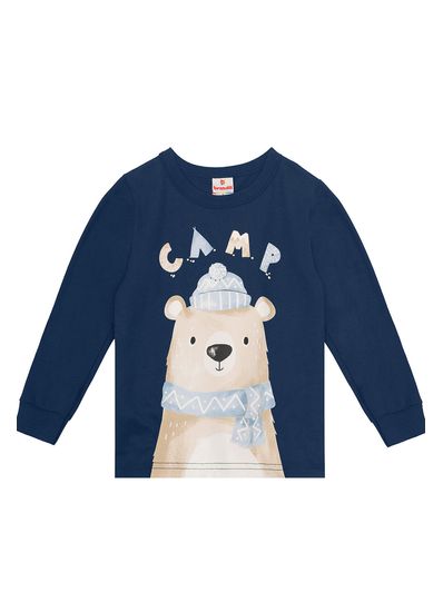 Camiseta infantil menino ursinho Brandili - 1