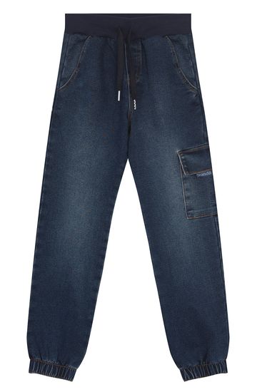 Calça jogger infantil menino jeans Brandili - 10