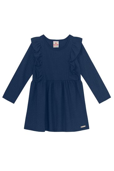 Vestido infantil menina com babados Brandili - 1