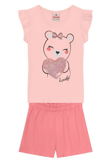 Conjunto infantil menina de ursinho Brandili - 1