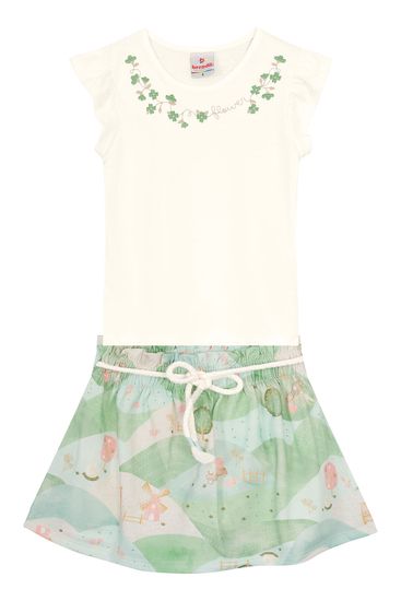 Conjunto infantil menina floral Brandili - 4