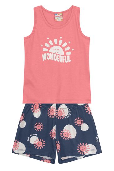 Conjunto infantil menina brilhante Brandili - 1