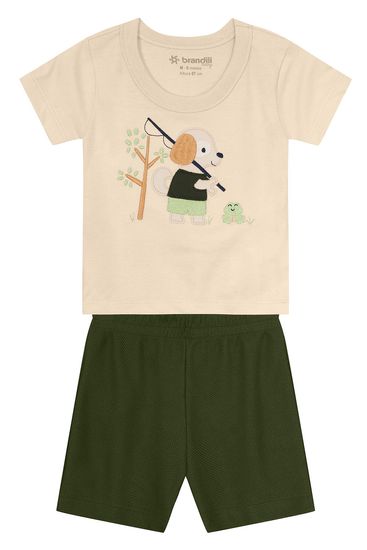Conjunto bebê menino com cachorrinho Brandili Baby - G