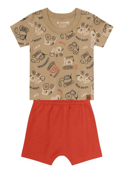 Conjunto bebê menino de carrinho Brandili Baby - G