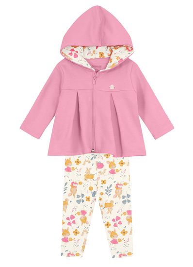 Conjunto bebê menina de coelhinho Brandili Baby - G