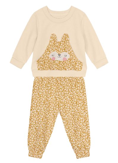 Conjunto bebê menina de ursinho Brandili Baby - G