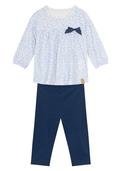 Conjunto bebê menina florido Brandili Baby - G