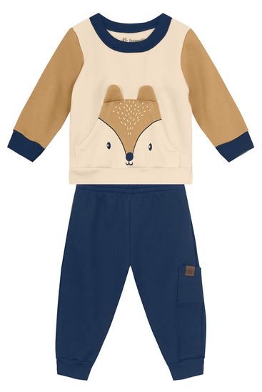 Conjunto bebê menino de ursinho Brandili Baby - G